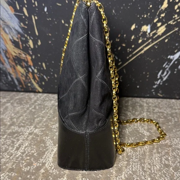 Salvatore Ferragamo Black and Gold Shoulder Bag - Picture 4 of 13